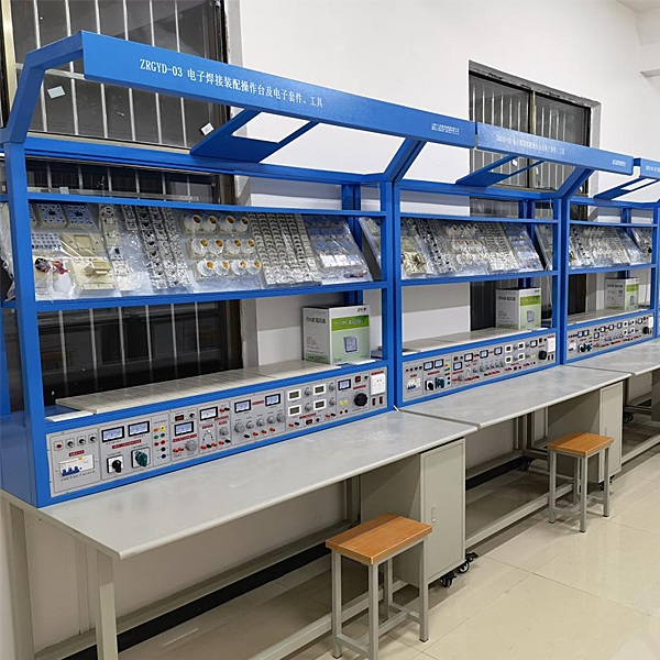 电子焊接拆卸调试讲授实训台(图1) 电子焊接拆卸变更丈量尝试讲授尝试台,液压与气动综合尝试拆卸