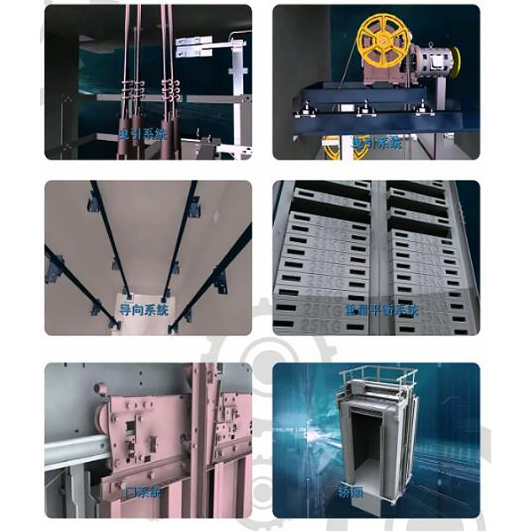 电梯拆卸假造仿真实训拆卸(图1) 电梯拆卸假造拟真尝试拆卸,管路串并联尝试台